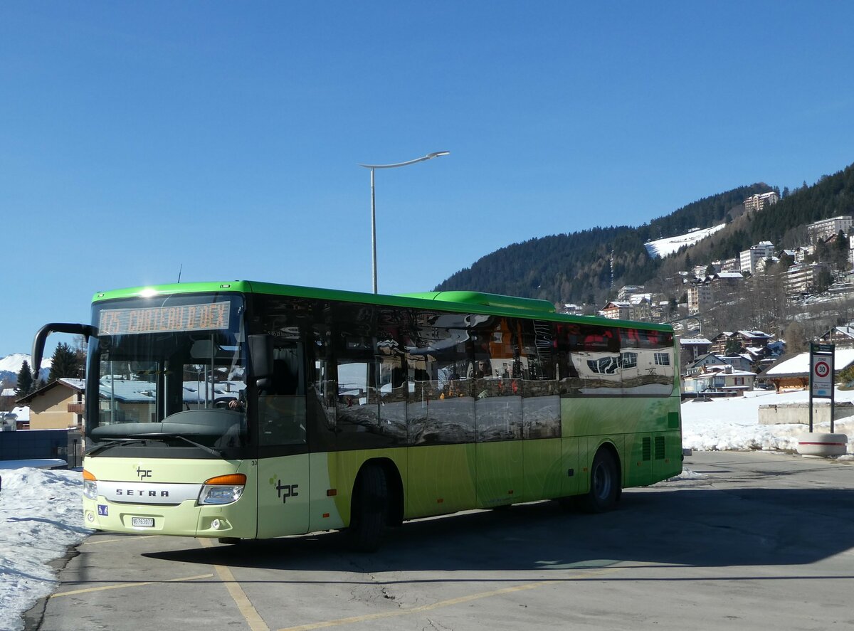 (246'023) - TPC Aigle - Nr. 30/VD 263'077 - Setra (ex Vol�nbusz, H-Budapest) am 11. Februar 2023 in Leysin, Centre sportif