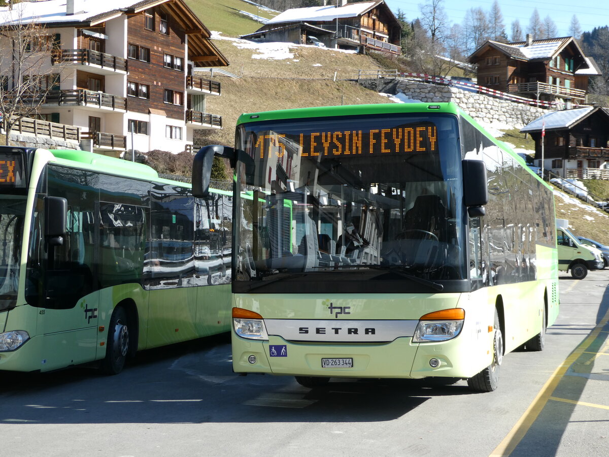 (246'041) - TPC Aigle - Nr. 31/VD 263'344 - Setra (ex Vol�nbusz, H-Budapest) am 11. Februar 2023 beim Bahnhof Le S�pey