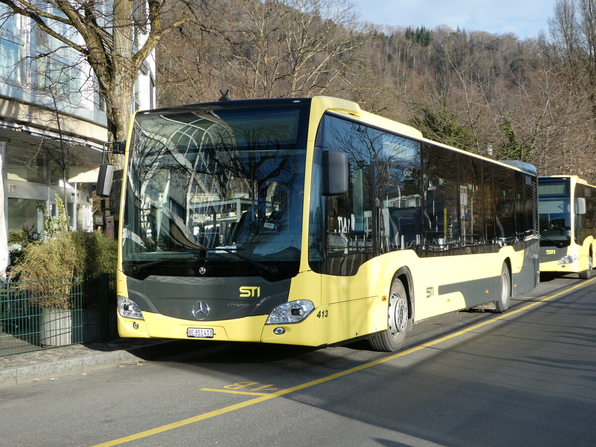 (246'049) - STI Thun - Nr. 413/BE 851'413 - Mercedes am 11. Februar 2023 bei der Schiffl�ndte Thun 