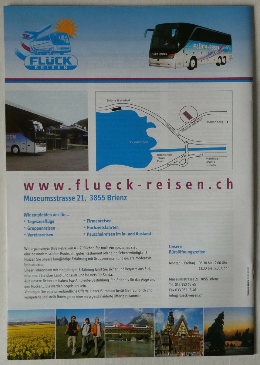 (246'065) - Fl�ck Reisen-Reiseprogramm 2009 am 12. Februar 2023 in Thun (R�ckseite)