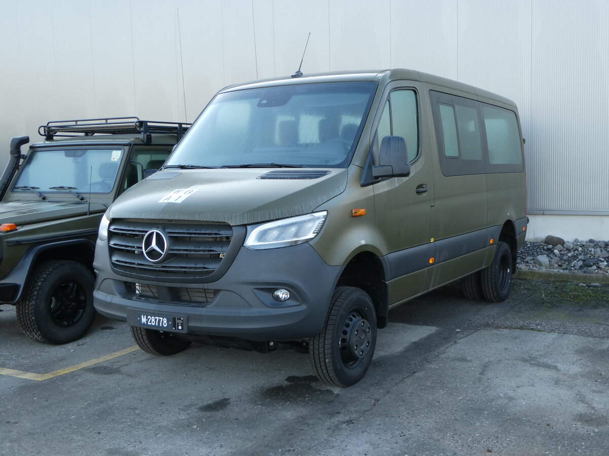 (246'281) - Schweizer Armee - M+28'778 - Mercedes am 18. Februar 2023 in Uetendorf, Allmend