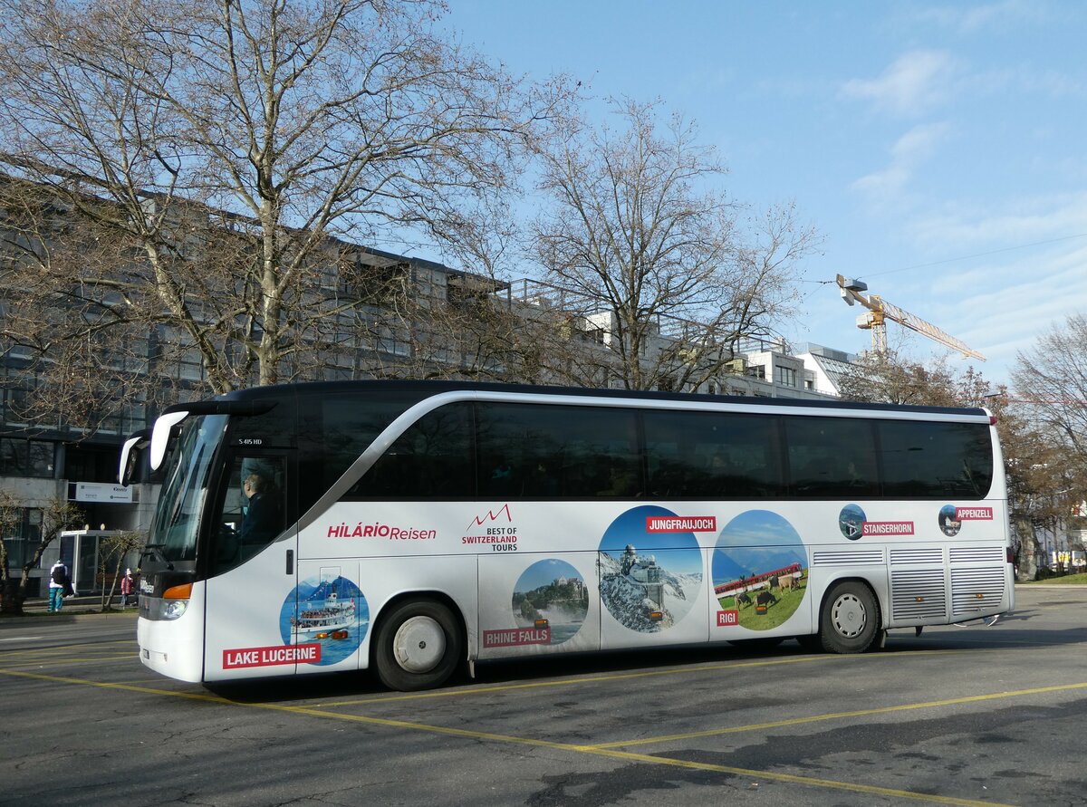 (246'465) - Hil�rio, Sch�tz - LU 293'129 - Setra (ex Marti, Kallnach) am 24. Februar 2023 in Z�rich, Sihlquai