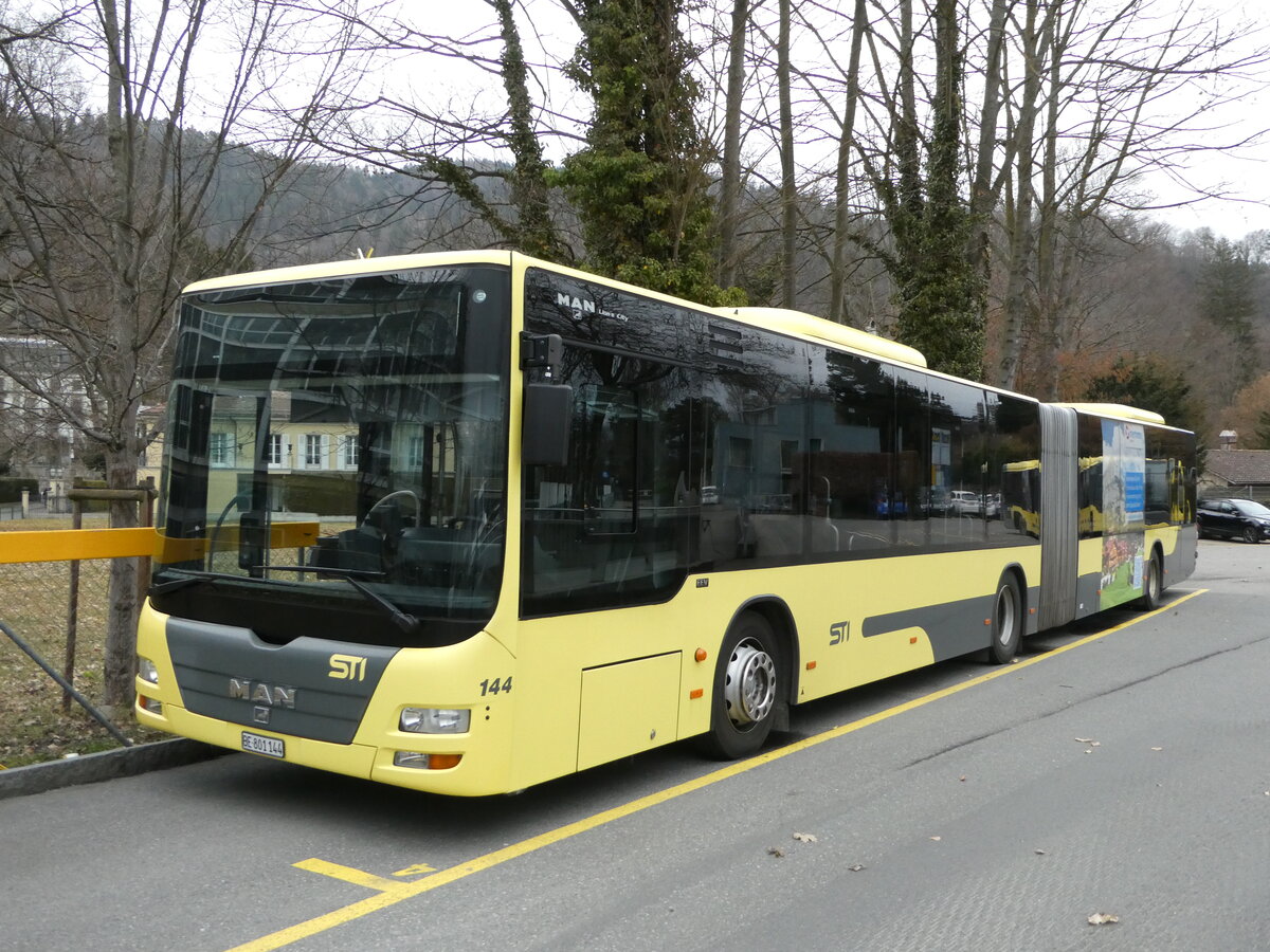 (246'630) - STI Thun - Nr. 144/BE 801'144 - MAN am 25. Februar 2023 bei der Schiffl�ndte Thun