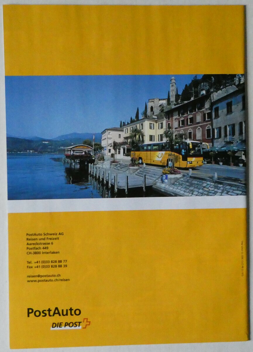 (246'638) - PostAuto-Schweizer Alpen 2006 am 26. Februar 2023 in Thun (R�ckseite)