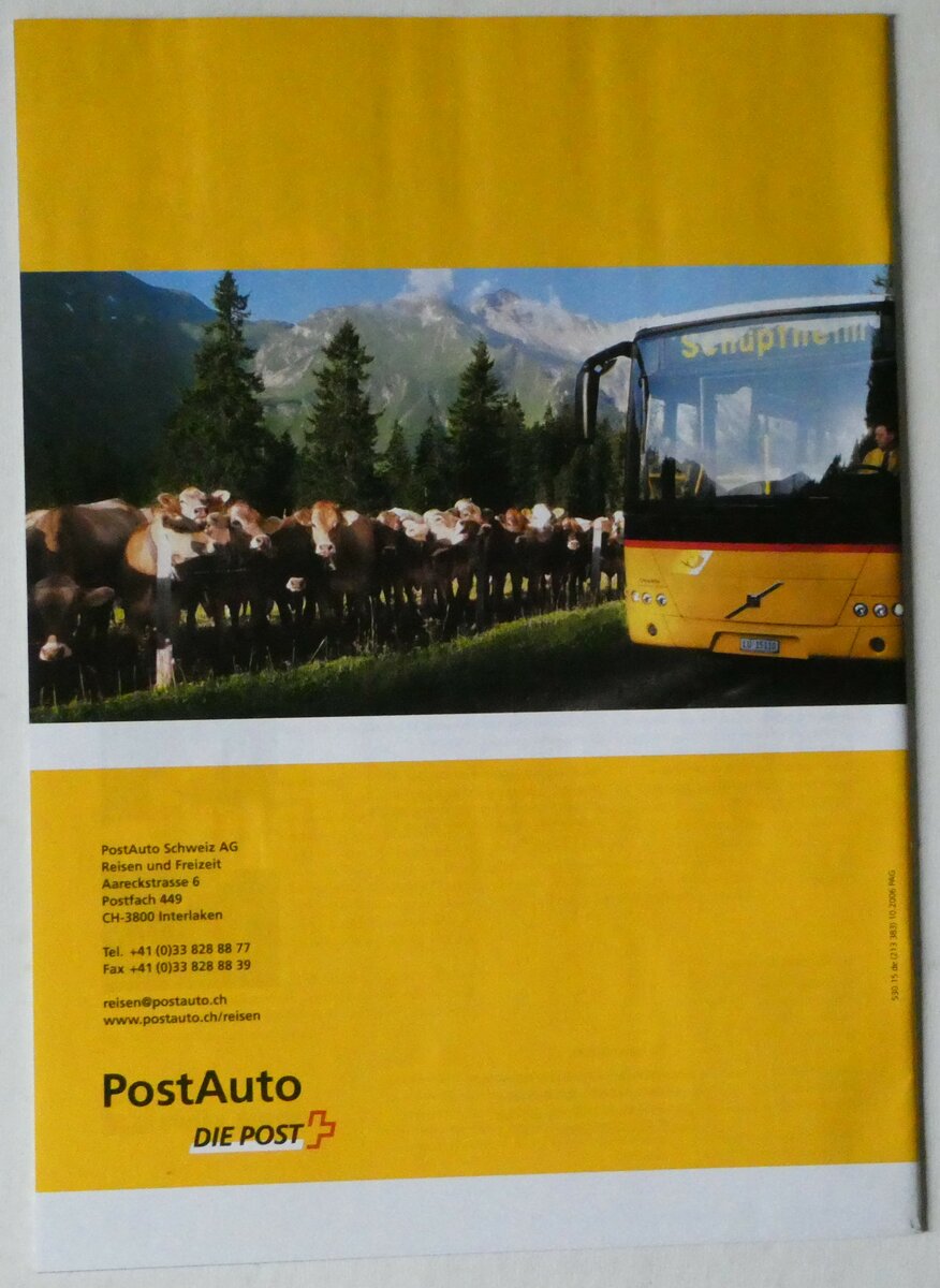 (246'640) - PostAuto-Schweizer Alpen 2007 am 26. Februar 2023 in Thun (R�ckseite)