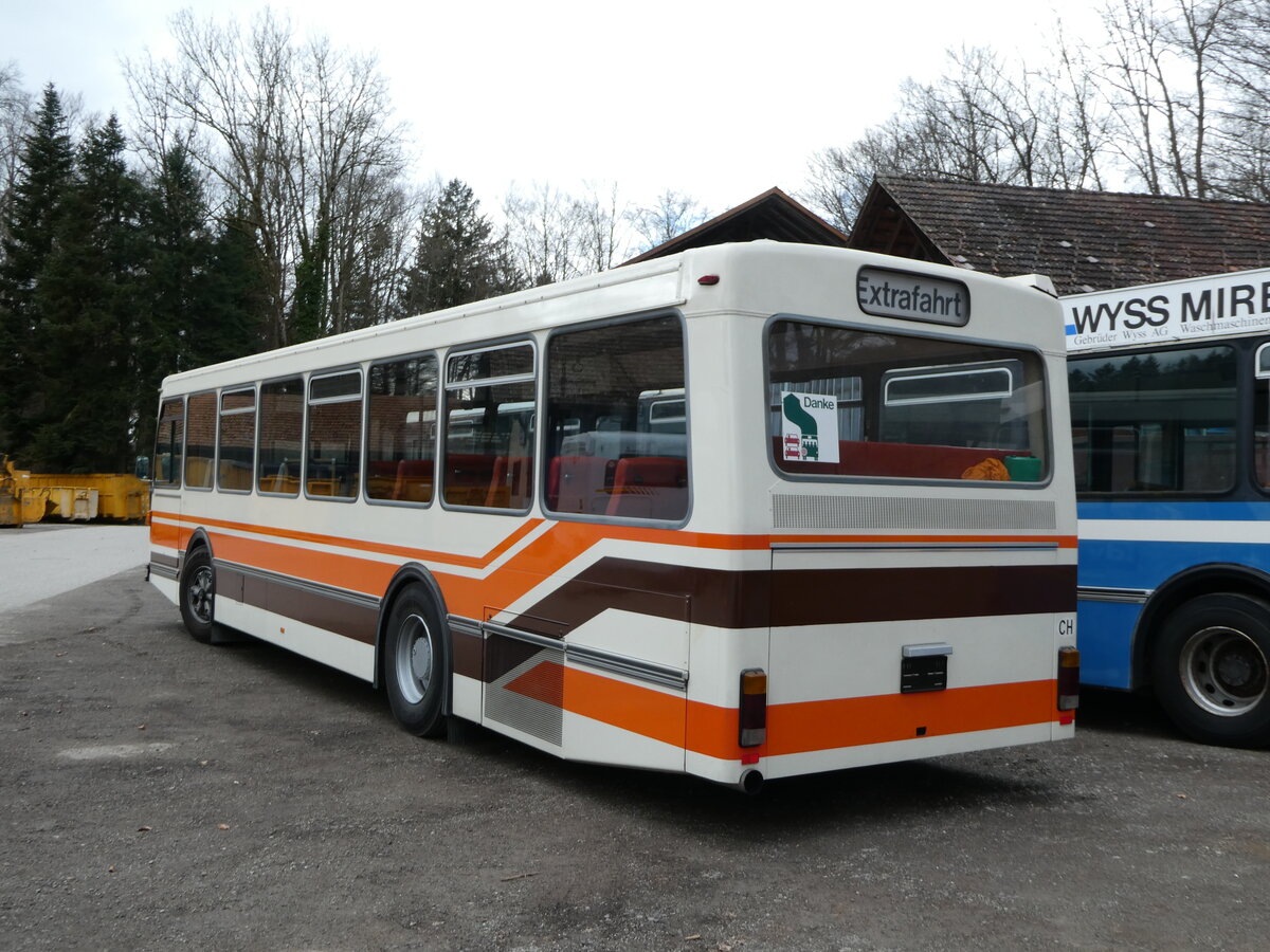 (246'664) - Wegm�ller, M�nsingen - FBW/R&J (ex Bamert, Wollerau) am 26. Februar 2023 in Oberburg, Ziegelgut