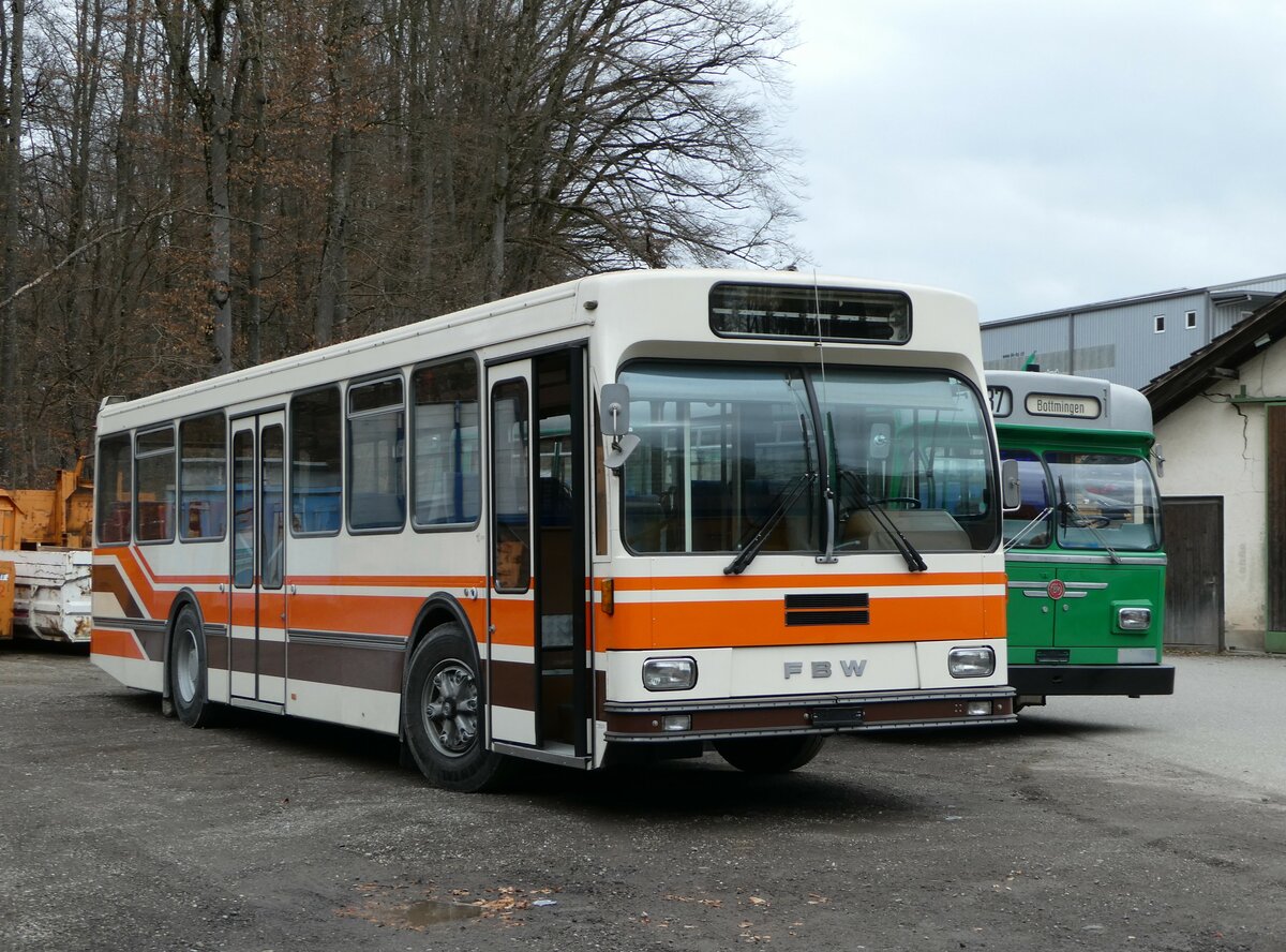(246'702) - Wegm�ller, M�nsingen - FBW/R&J (ex Bamert, Wollerau) am 26. Februar 2023 in Oberburg, Ziegelgut