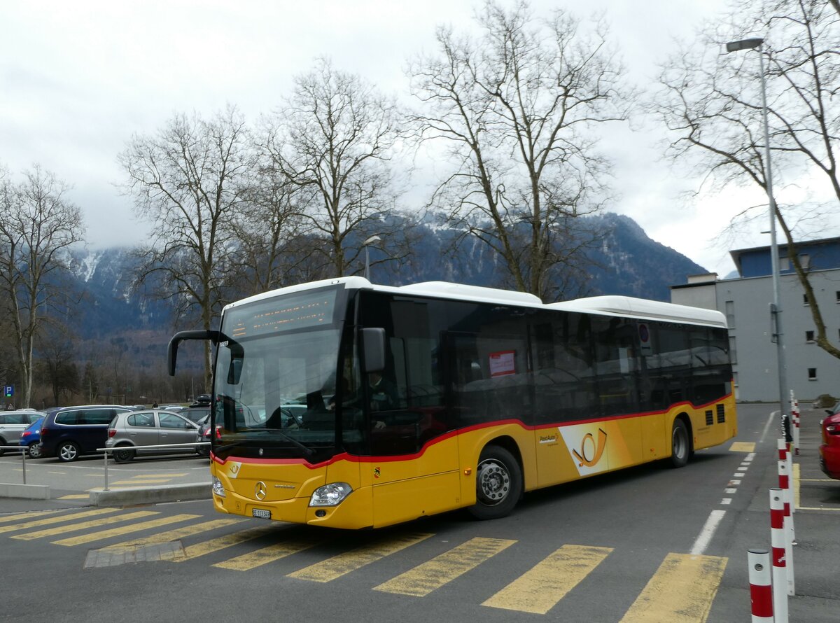 (246'734) - Fl�ck, Brienz - Nr. 5/BE 113'349/PID 10'859 - Mercedes am 27. Februar 2023 beim Bahnhof Interlaken Ost
