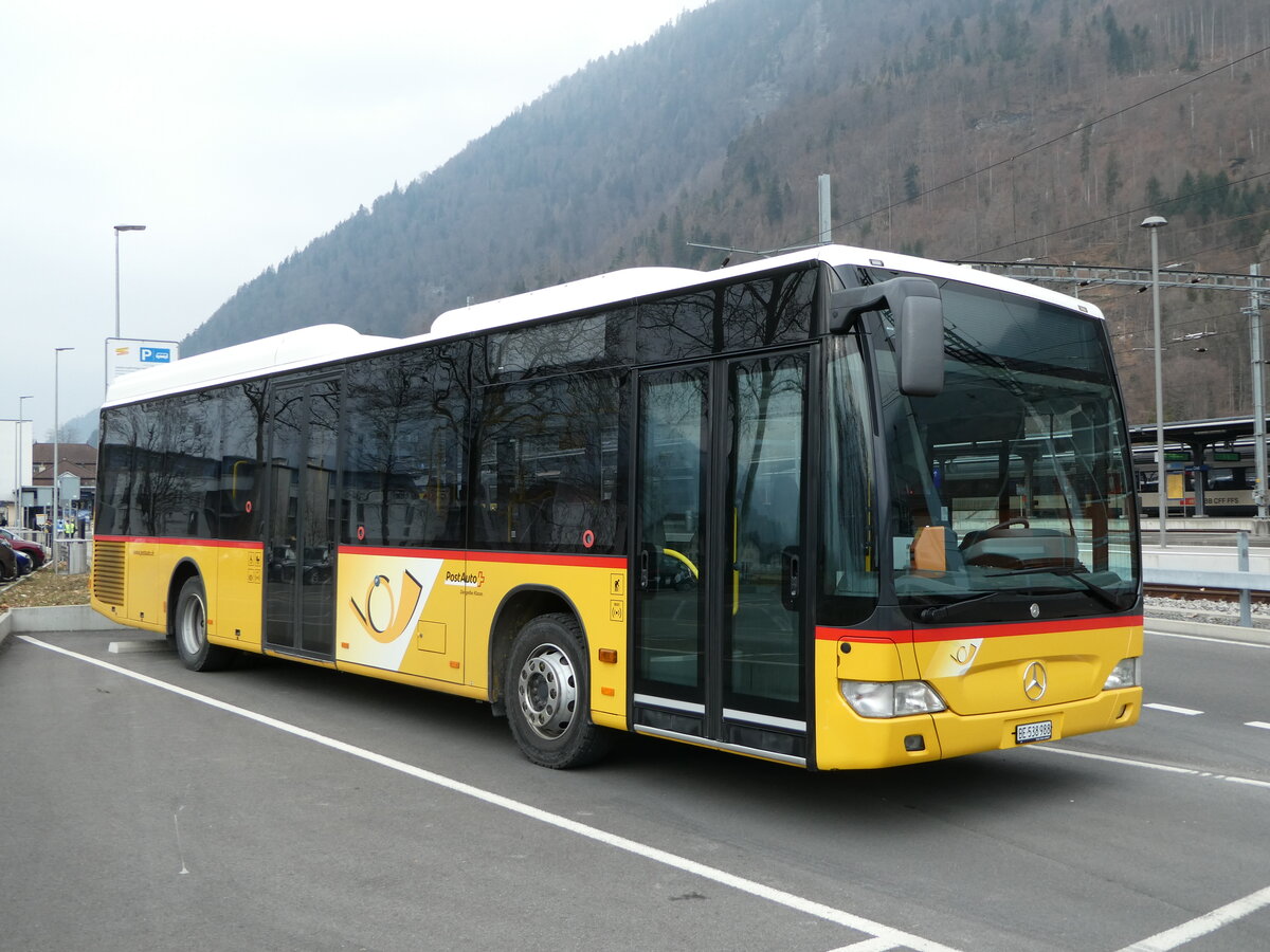 (246'778) - PostAuto Bern - BE 538'988/PID 5417 - Mercedes (ex BE 637'781) am 2. M�rz 2023 beim Bahnhof Interlaken Ost