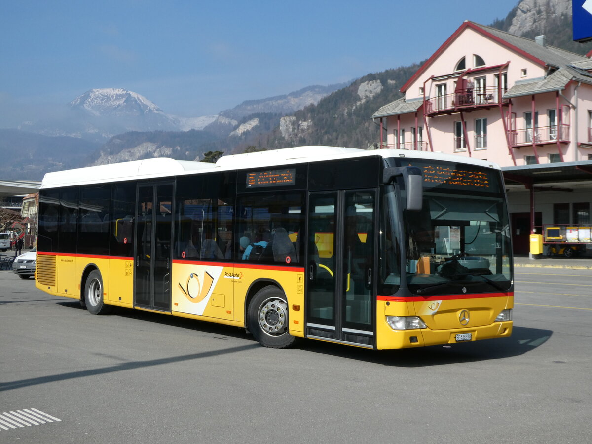(246'786) - PostAuto Bern - BE 538'988/PID 5417 - Mercedes (ex BE 637'781) am 2. M�rz 2023 beim Bahnhof Meiringen