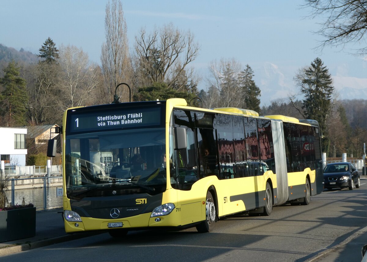 (246'806) - STI Thun - Nr. 711/BE 468'711 - Mercedes am 2. M�rz 2023 bei der Schiffl�ndte Thun