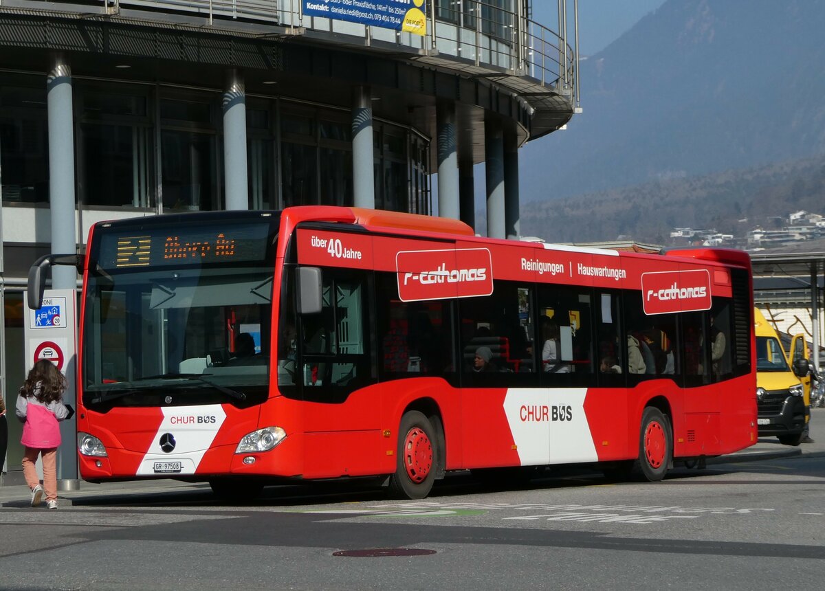 (246'815) - Chur Bus, Chur - Nr. 8/GR 97'508 - Mercedes am 3. M�rz 2023 in Chur, Post 1