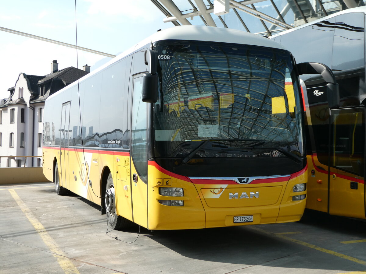 (246'818) - PostAuto Graub�nden - GR 173'206/PID 10'508 - MAN am 3. M�rz 2023 in Chur, Postautostation