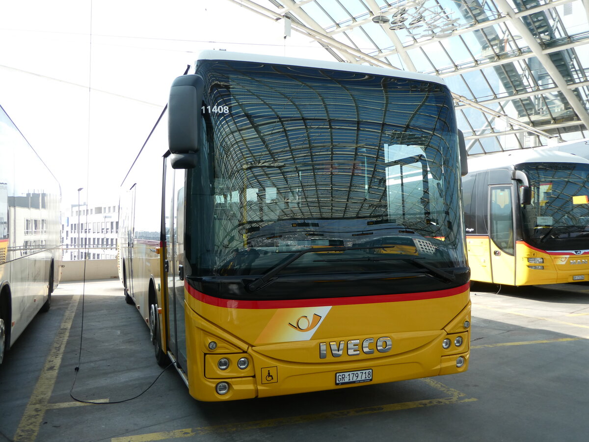 (246'819) - PostAuto Graub�nden - GR 179'718/PID 11'408 - Iveco am 3. M�rz 2023 in Chur, Postautostation