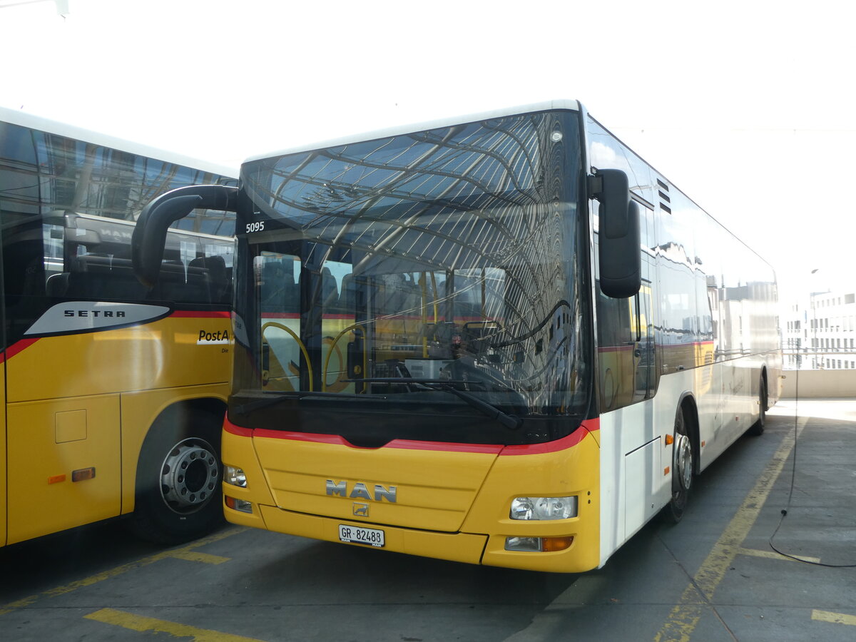 (246'820) - Bossi&Hemmi, Tiefencastel - GR 82'488/PID 5095 -  MAN am 3. M�rz 2023 in Chur, Postautostation