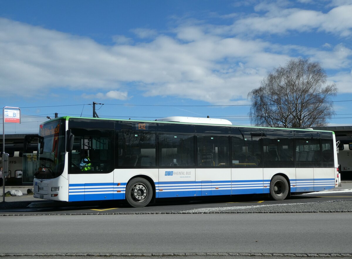 (247'051) - RTB Altst�tten - Nr. 911/SG 482'207 - MAN (ex PostBus/A BD 15'342) am 9. M�rz 2023 beim Bahnhof Altst�tten