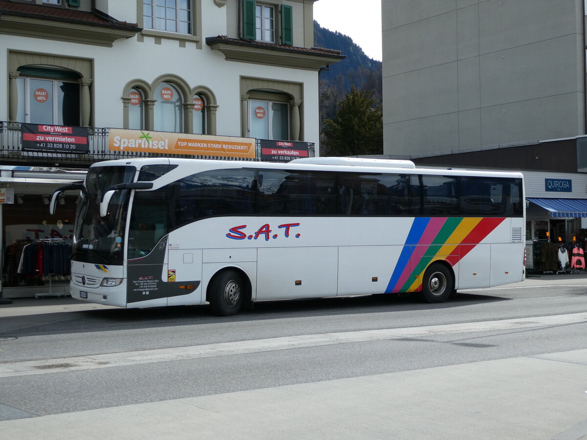 (247'183) - Aus Italien: S.A.T., San Gregorio Magno - FW-057 LK - Mercedes am 13. M�rz 2023 beim Bahnhof Interlaken West 