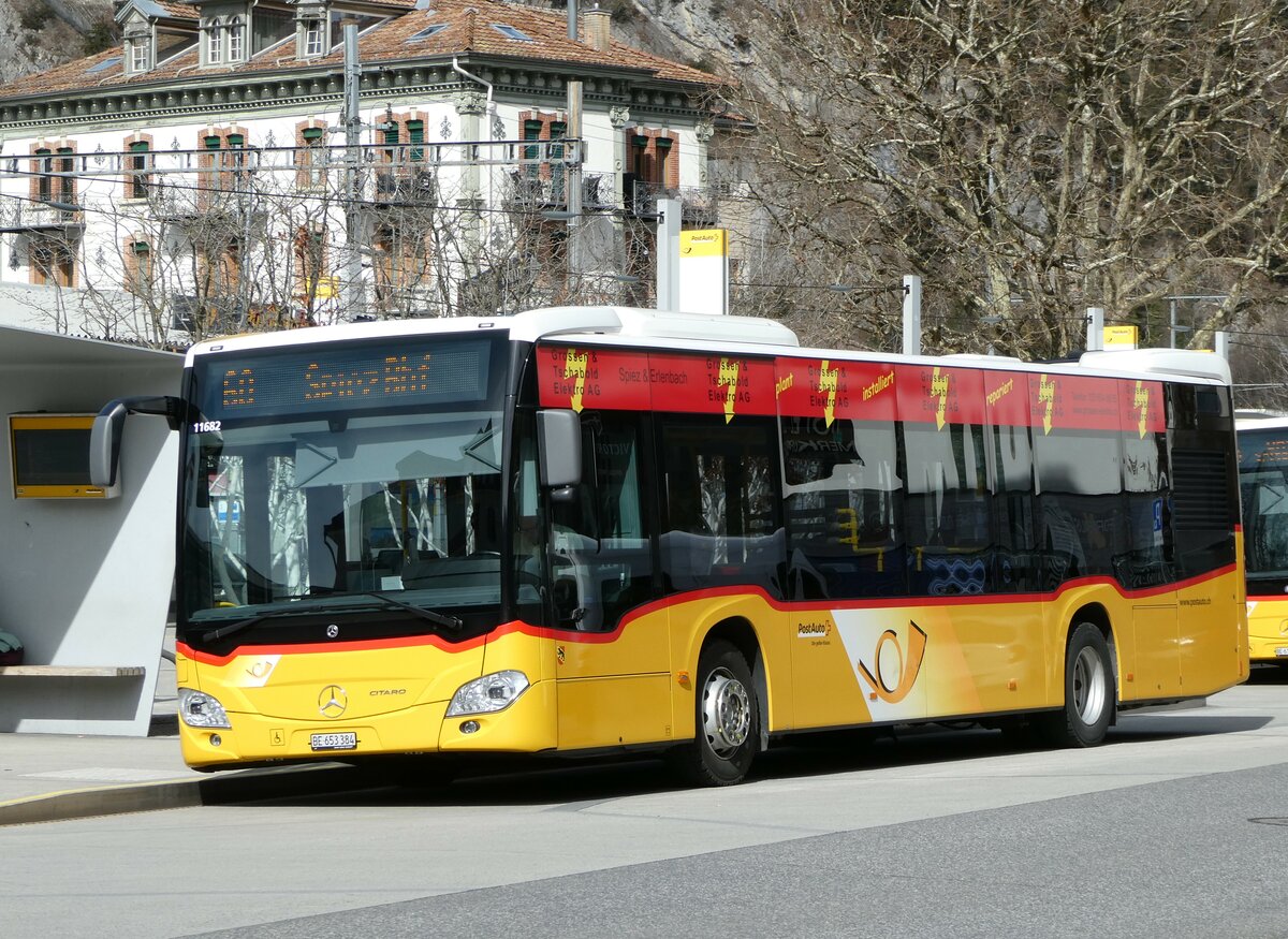 (247'186) - PostAuto Bern - BE 653'384/PID 11'682 - Mercedes am 13. M�rz 2023 beim Bahnhof Interlaken West