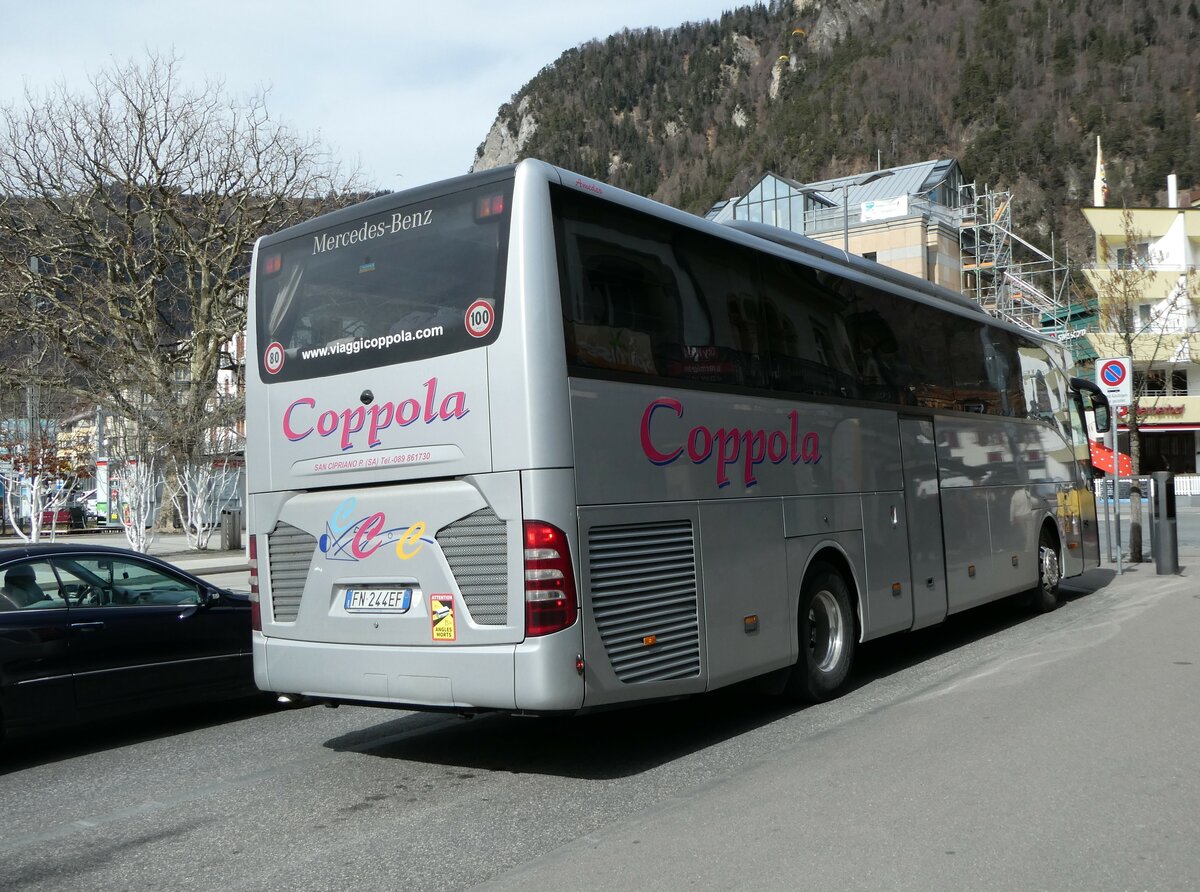 (247'190) - Aus Italien: Coppola, San Cipriano - FN-244 EF - Mercedes am 13. M�rz 2023 beim Bahnhof Interlaken West