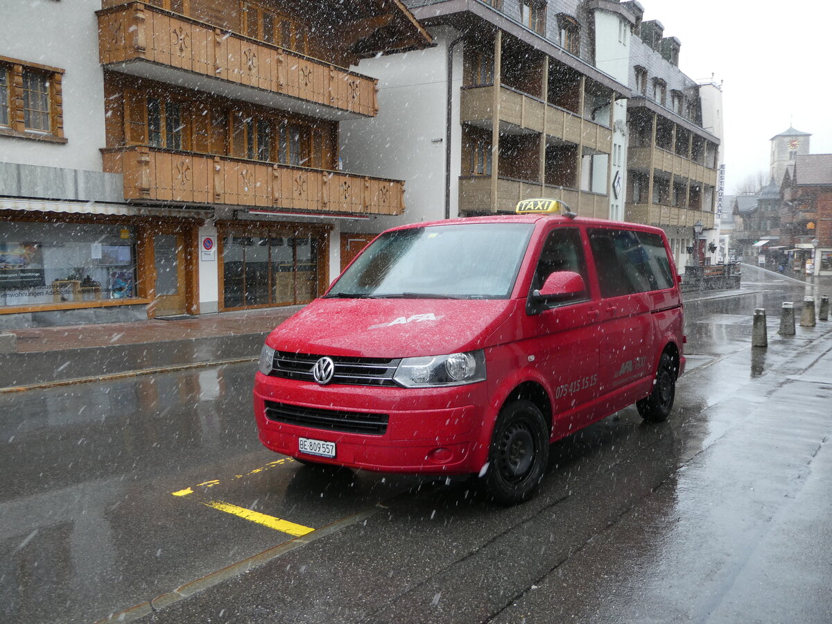 (247'209) - AFA Adelboden - BE 809'557 - VW am 14. M�rz 2023 in Adelboden, Busstation