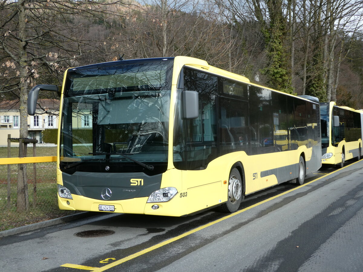 (247'217) - STI Thun - Nr. 503/BE 414'503 - Mercedes am 14. M�rz 2023 bei der Schiffl�ndte Thun
