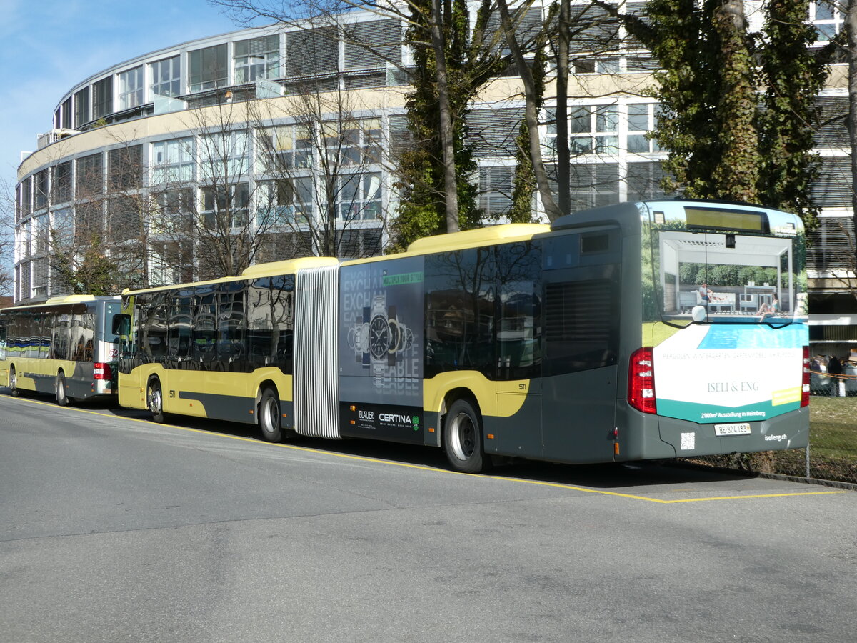 (247'221) - STI Thun - Nr. 183/BE 804'183 - Mercedes am 16. M�rz 2023 bei der Schiffl�ndte Thun