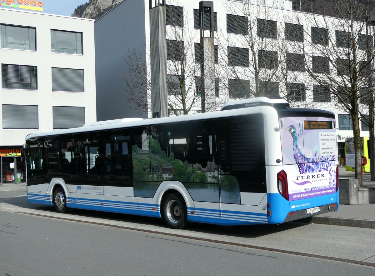 (247'290) - BSW Sargans - Nr. 349/SG 297'519 - MAN am 17. M�rz 2023 beim Bahnhof Sargans