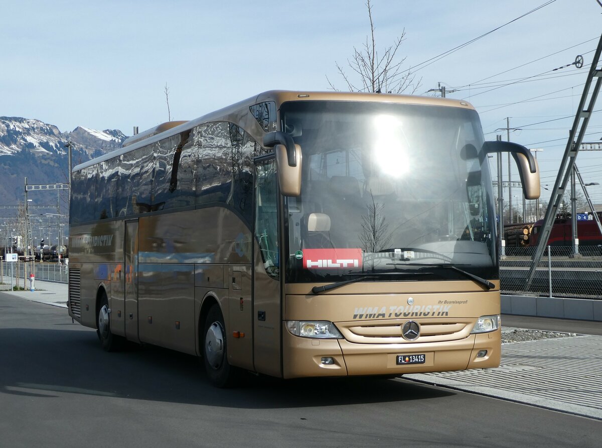 (247'301) - Aus Liechtenstein: Marxer, Mauren - FL 13'415 - Mercedes am 17. M�rz 2023 beim Bahnhof Buchs