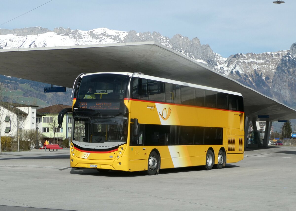 (247'307) - PostAuto Ostschweiz - SG 445'307/PID 10'871 - Alexander Dennis (ex AR 45'269) am 17. M�rz 2023 beim Bahnhof Buchs