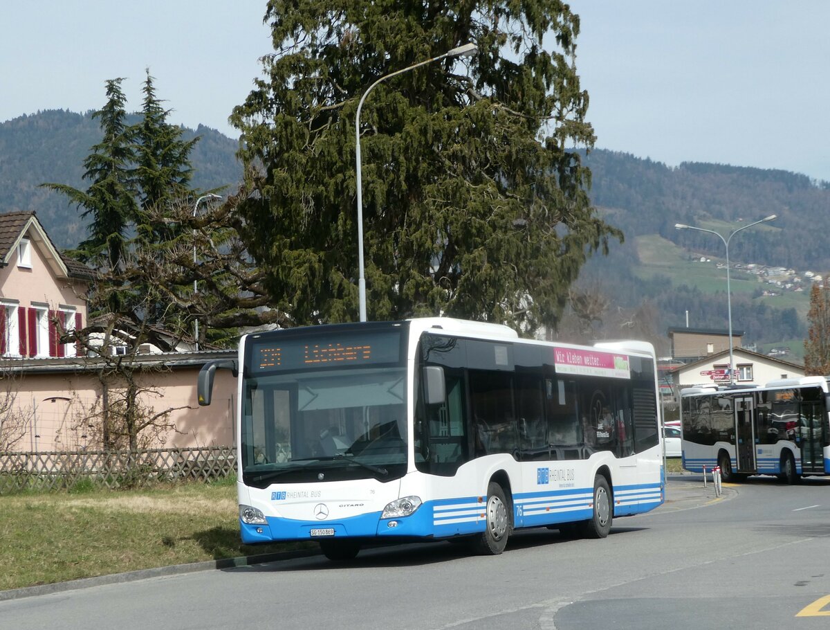 (247'320) - RTB Altst�tten - Nr. 76/SG 150'869 - Mercedes am 17. M�rz 2023 beim Bahnhof Altst�tten