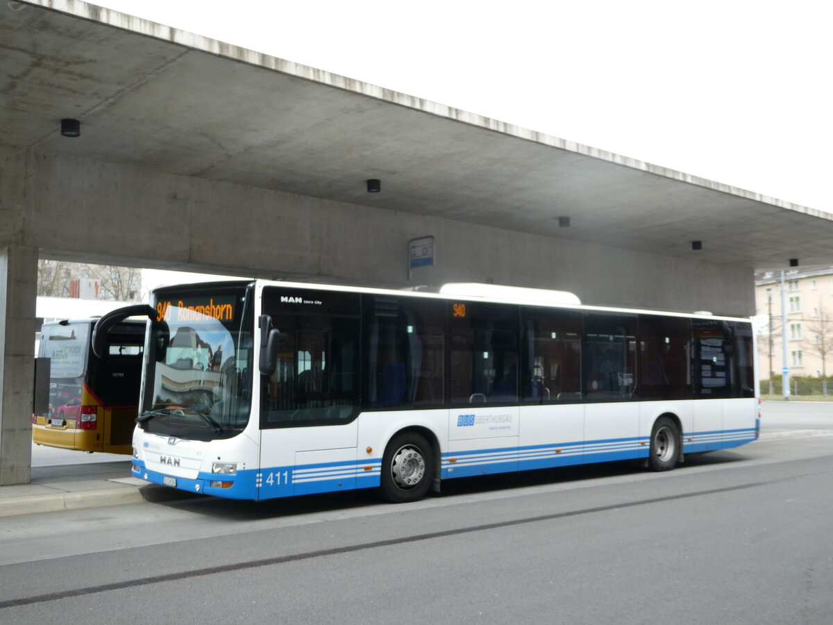 (247'333) - BOTG Amriswil - Nr. 411/TG 116'583 - MAN am 17. M�rz 2023 in Arbon, Bushof