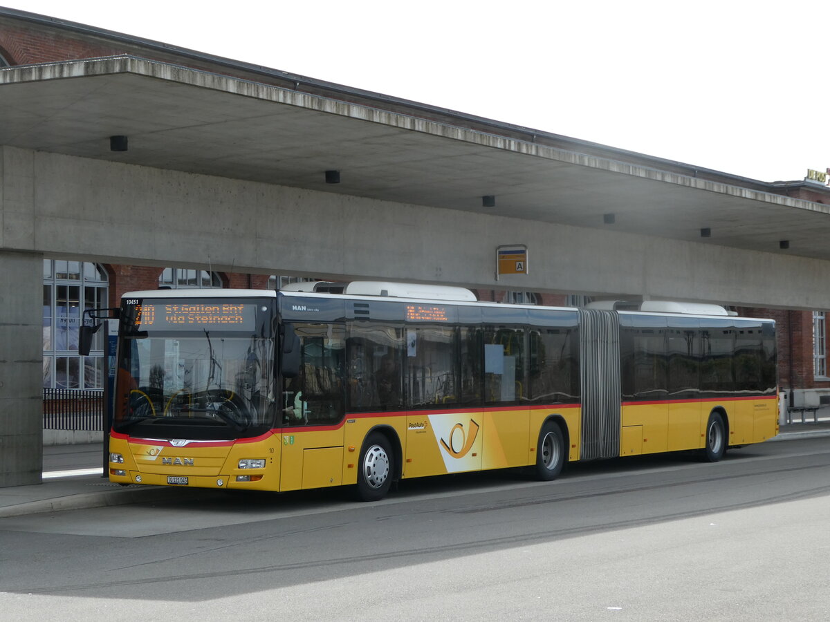 (247'337) - Eurobus, Arbon - Nr. 10/TG 121'045/PID 10'451 - MAN am 17. M�rz 2023 in Arbon, Bushof