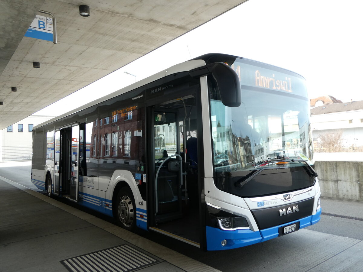 (247'340) - BOTG Amriswil - Nr. 417/TG 62'894 - MAN am 17. M�rz 2023 in Arbon, Bushof