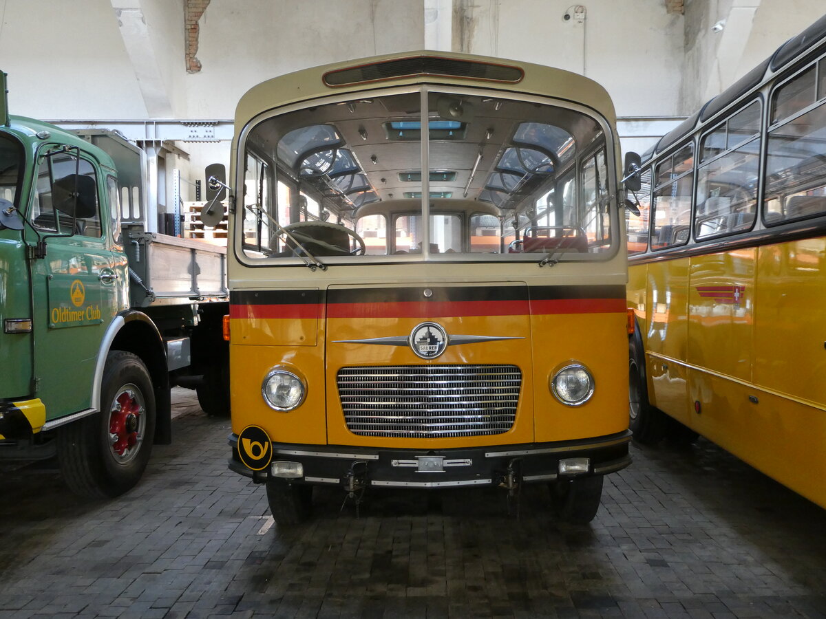 (247'373) - Oldtimer Club Saurer, Arbon - Nr. 10 - Saurer/R&J (ex Geiger, Adelboden Nr. 10) am 17. M�rz 2023 in Arbon, Saurermuseum Depot
