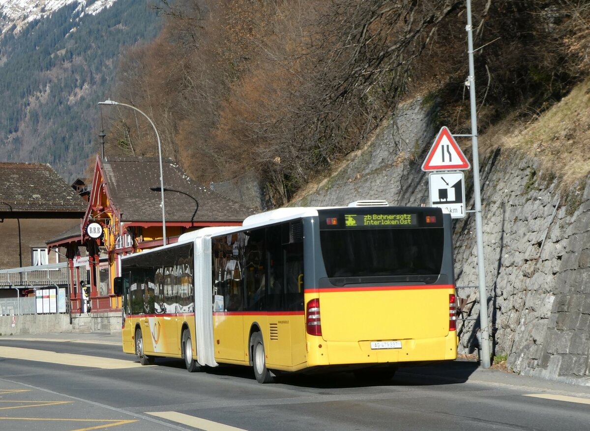(247'391) - PostAuto Nordschweiz - AG 479'337/PID 4527 - Mercedes am 18. M�rz 2023 beim Bahnhof Brienz