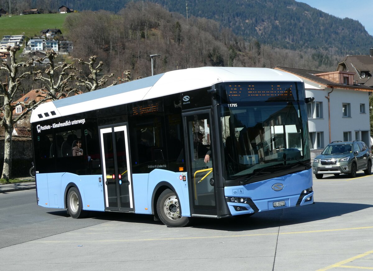 (247'417) - PostAuto Bern - BE 90'275/PID 11'795 - Solaris (ex BE 610'546) am 18. M�rz 2023 beim Bahnhof Sarnen