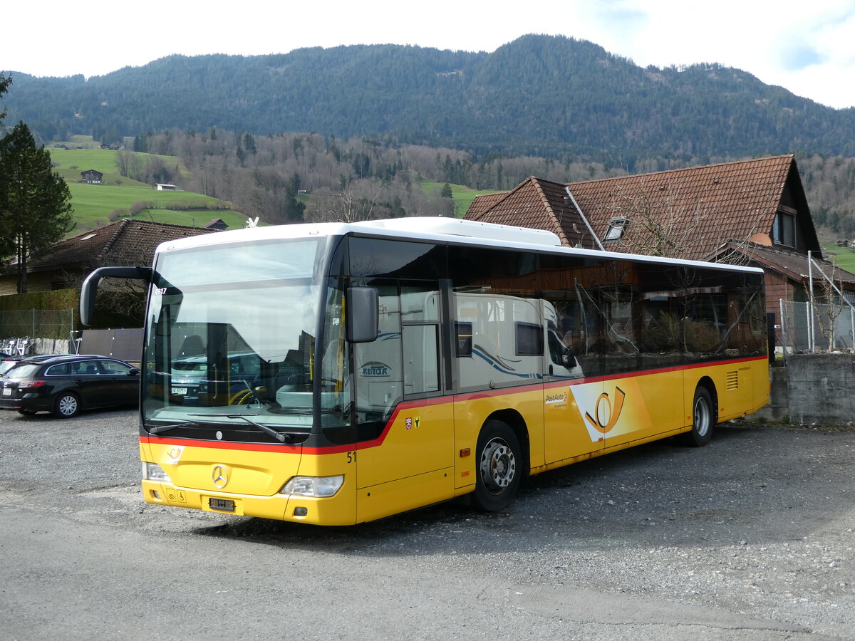 (247'444) - PostAuto Zentralschweiz - Nr. 51/PID 4917 - Mercedes (ex Nr. 29; ex Thepra, Stans Nr. 29) am 18. M�rz 2023 in Sarnen, Garage