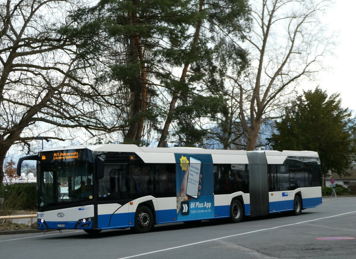 (247'460) - VBL Luzern - Nr. 107/LU 15'057 - Solaris am 18. M�rz 2023 in Luzern, Inseli-P