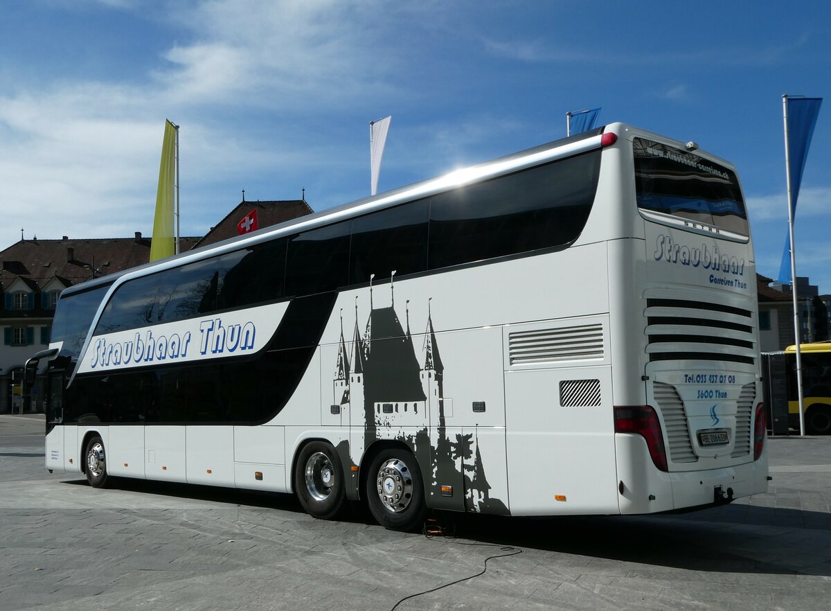 (247'554) - Straubhaar, Thun - Nr. 3/BE 206'633 - Setra am 22. M�rz 2023 in Thun, Aarefeldplatz