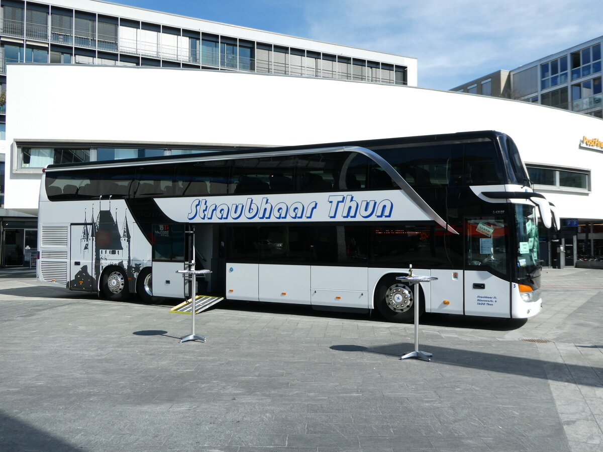 (247'558) - Straubhaar, Thun - Nr. 3/BE 206'633 - Setra am 22. M�rz 2023 in Thun, Aarefeldplatz