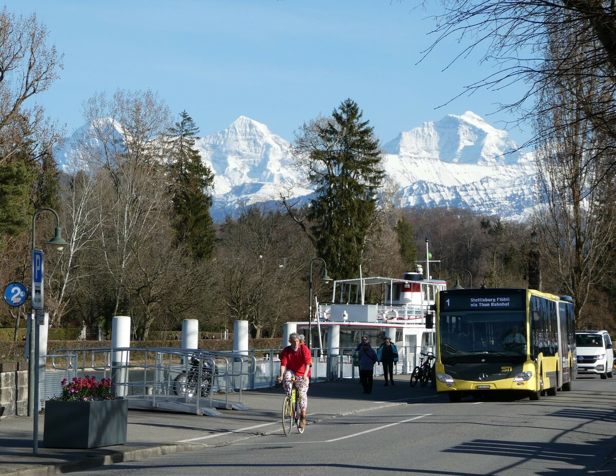 (247'560) - STI Thun - Nr. 182/BE 804'182 - Mercedes am 22. M�rz 2023 bei der Schiffl�ndte Thun