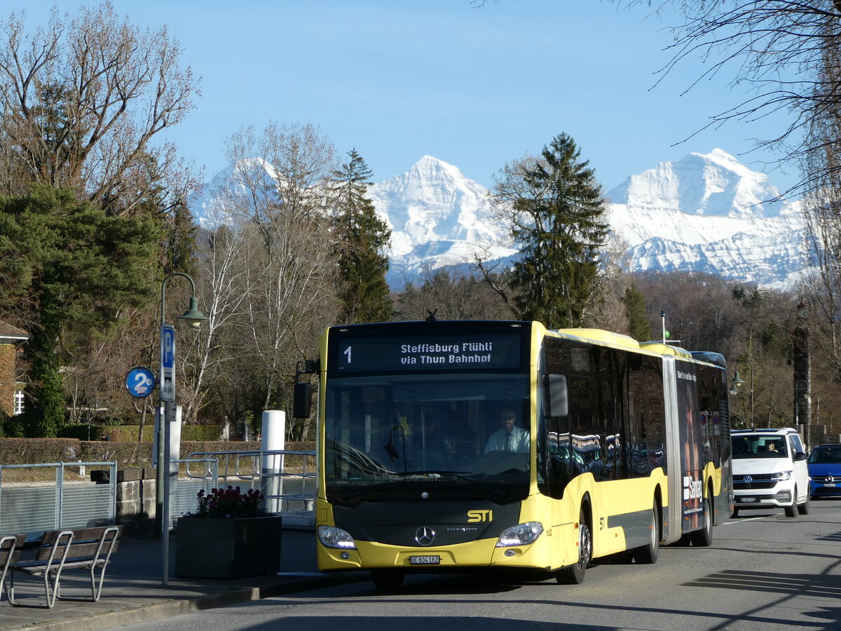 (247'561) - STI Thun - Nr. 182/BE 804'182 - Mercedes am 22. M�rz 2023 bei der Schiffl�ndte Thun