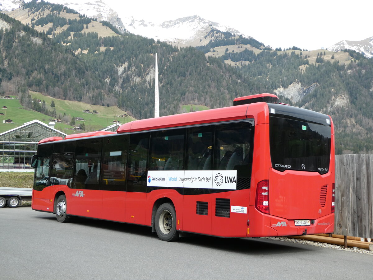(247'563) - AFA Adelboden - Nr. 28/BE 43'089 - Mercedes am 23. M�rz 2023 in Frutigen, Garage