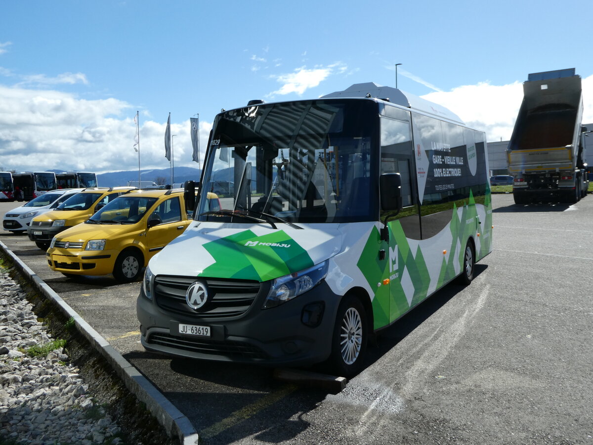 (247'608) - CarPostal Ouest - JU 63'619/PID 11'829 - K-Bus am 25. M�rz 2023 in Develier, Garage Steulet