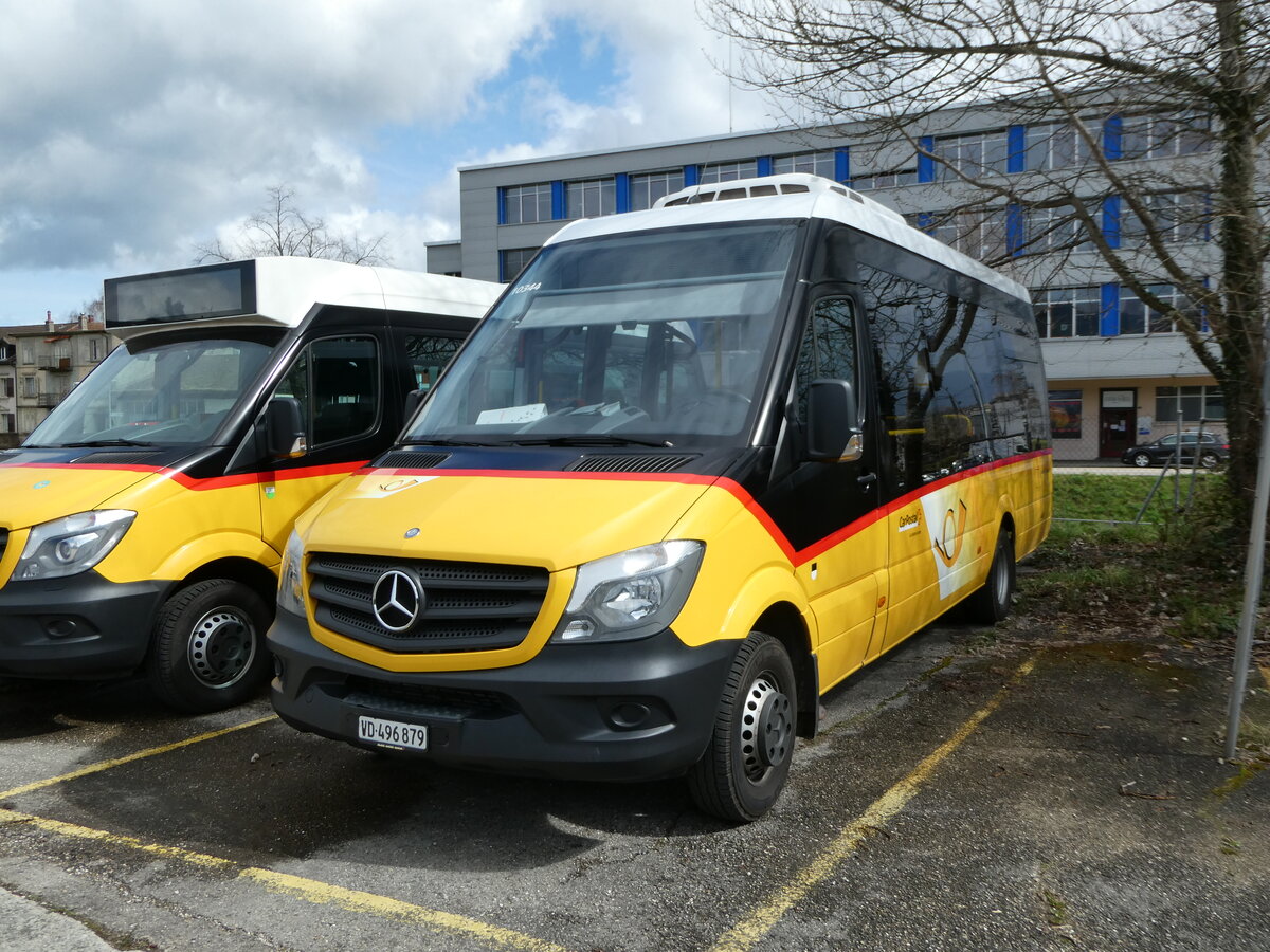 (247'647) - CarPostal Ouest - VD 496'879/PID 10'344 - Mercedes (ex Favre, Avenches; ex Rime, Charmey) am 25. M�rz 2023 in Yverdon, Garage
