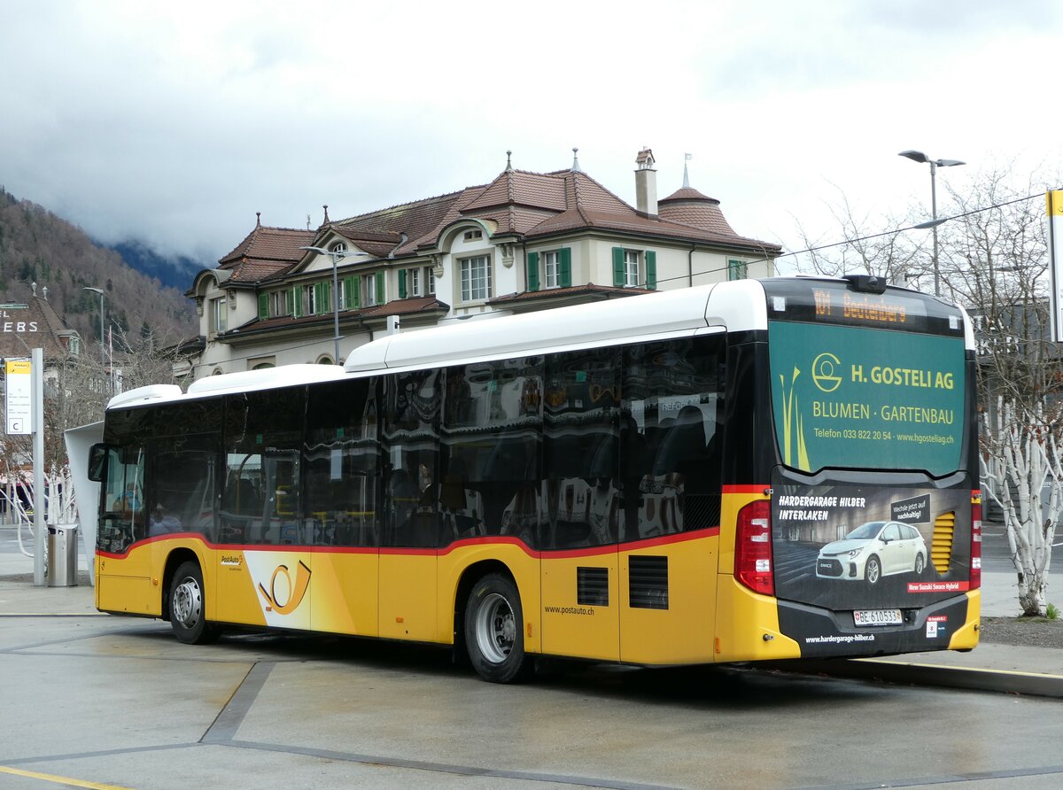(247'750) - PostAuto Bern - BE 610'533/PID 11'684 - Mercedes am 26. M�rz 2023 beim Bahnhof Interlaken West
