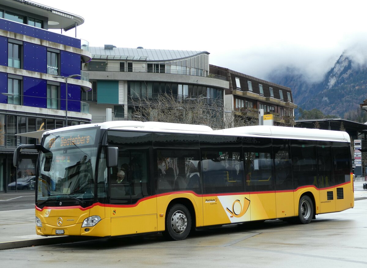 (247'752) - PostAuto Bern - BE 610'533/PID 11'684 - Mercedes am 26. M�rz 2023 beim Bahnhof Interlaken West