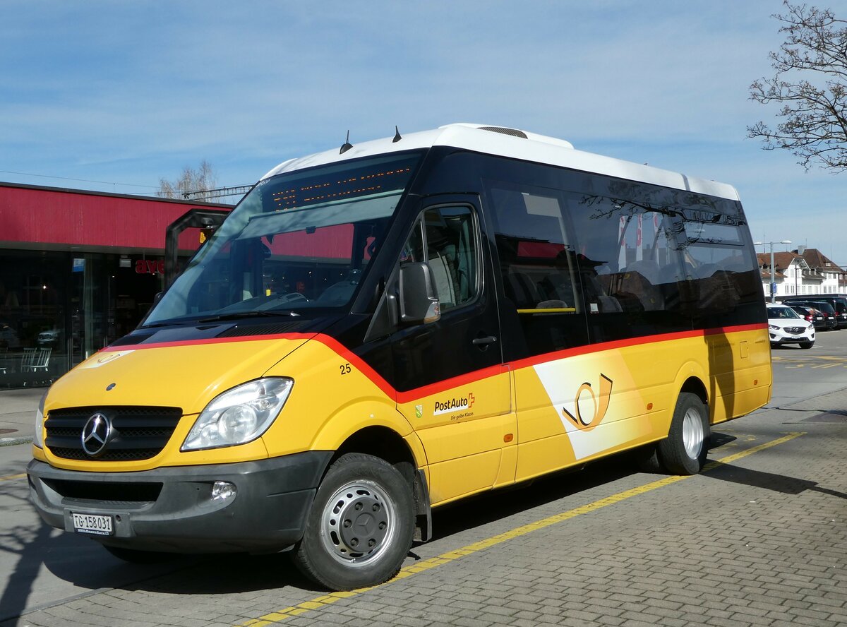 (247'805) - BOTG Amriswil - Nr. 25/TG 158'031/PID 4869 - Mercedes am 28. M�rz 2023 beim Bahnhof Amriswil