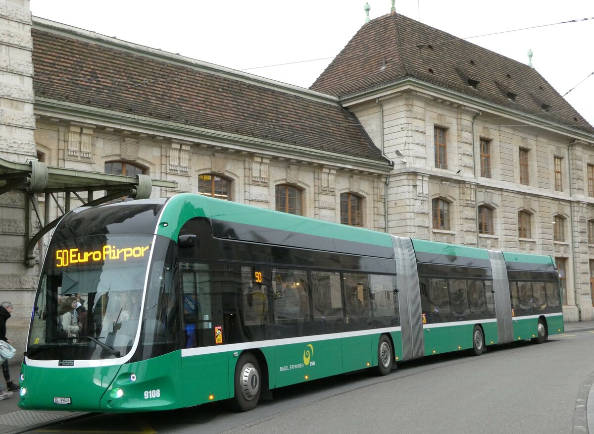 (247'847) - BVB Basel - Nr. 9108/BS 99'808 - Hess am 30. M�rz 2023 beim Bahnhof Basel