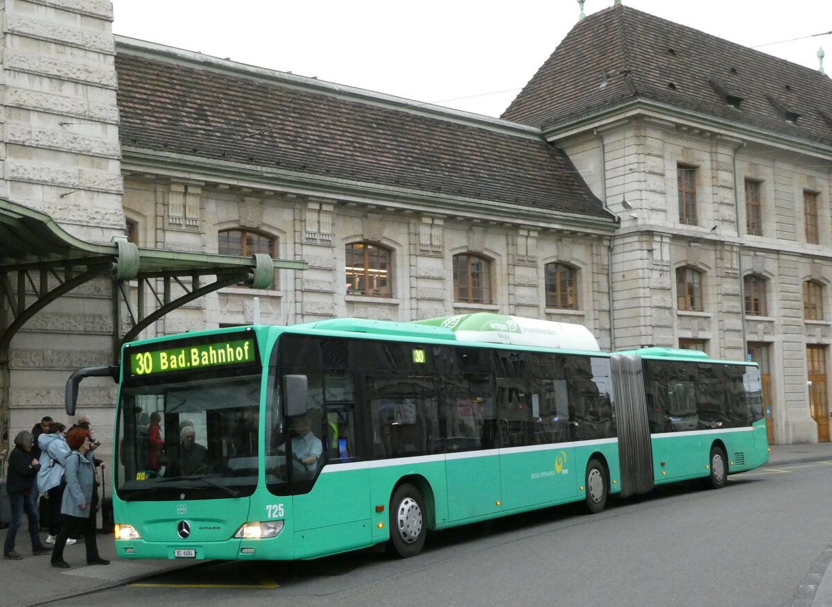 (247'848) - BVB Basel - Nr. 725/BS 6684 - Mercedes am 30. M�rz 2023 beim Bahnhof Basel